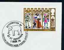 Postmark - Great Britain 1974 cover bearing illustrated cancellation for Reformation of 27 Squadron - showing an Elephant (BFPS), stamps on militaria, stamps on elephants