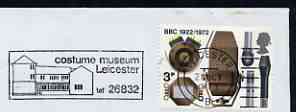 Postmark - Great Britain 1973 cover bearing slogan cancellation for Costume Museum, Leicester