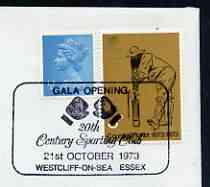 Postmark - Great Britain 1973 cover bearing illustrated cancellation for Opening of Century Sporting Club, stamps on , stamps on  stamps on sport, stamps on  stamps on boxing