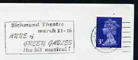 Postmark - Great Britain 1974 cover bearing illustrated slogan cancellation for 'Anne of Green Gables' at Richmond Theatre, stamps on , stamps on  stamps on theatre, stamps on  stamps on entertainments