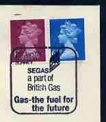 Postmark - Great Britain 1978 cover bearing illustrated cancellation for Segas - the Fuel of the Future, stamps on energy, stamps on gas