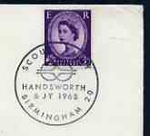Postmark - Great Britain 1968 cover bearing illustrated cancellation for Scout Rally, Handsworth, stamps on scouts