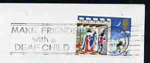 Postmark - Great Britain 1973 cover bearing slogan cancellation for Make Friends With a Deaf Child, stamps on deaf, stamps on disabled