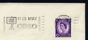 Postmark - Great Britain 1966 cover bearing illustrated slogan cancellation for City of Birmingham Symphony Orchestra, stamps on music