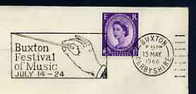 Postmark - Great Britain 1966 cover bearing illustrated slogan cancellation for Buxton Festival of Music, stamps on music