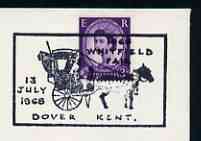 Postmark - Great Britain 1966 cover bearing illustrated cancellation for Whitfield Fair, stamps on horses, stamps on 