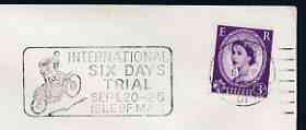 Postmark - Great Britain 1965 cover bearing illustrated slogan cancellation for International Six Days Trial, Isle of Man, stamps on motorbikes, stamps on sport