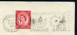 Postmark - Great Britain 1964 cover bearing illustrated slogan cancellation for Diamond Jubilee London Symphony Orchestra, stamps on music