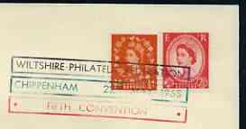 Postmark - Great Britain 1965 cover bearing special cancellation for Wiltshire Philatelic Federation 5th Convention (3 lines of text), stamps on , stamps on  stamps on postal