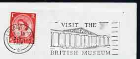 Postmark - Great Britain 1964 cover bearing illustrated slogan cancellation for Visit the British Museum, stamps on museums