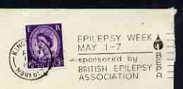 Postmark - Great Britain 1966 cover bearing illustrated slogan cancellation for Epilepsy Week, stamps on medical, stamps on diseases