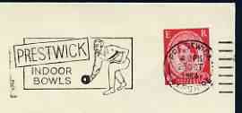 Postmark - Great Britain 1964 cover bearing illustrated slogan cancellation for Prestwick Indoor Bowls, stamps on sport, stamps on bowls