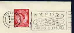 Postmark - Great Britain 1965 cover bearing illustrated slogan cancellation for English Bach Festival at Oxford, stamps on music, stamps on composers, stamps on bach