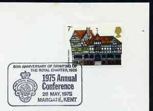 Postmark - Great Britain 1975 card bearing illustrated cancellation for Royal British Legion Conference (Margate), stamps on , stamps on  stamps on militaria, stamps on  stamps on british legion