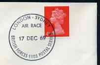 Postmark - Great Britain 1969 cover bearing special cancellation for London to Sydney Air Race (BFPS), stamps on aviation