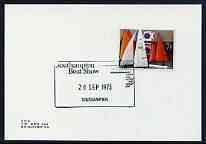 Postmark - Great Britain 1975 cover bearing illustrated slogan cancellation for Southampton Boat Show, stamps on ships, stamps on yachts