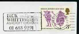 Postmark - Great Britain 1973 cover bearing slogan cancellation for Dick Whittington at the Ashcroft, Croydon, stamps on entertainments, stamps on theatres