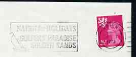 Postmark - Great Britain 1973 cover bearing illustrated slogan cancellation for Nairn for Holidays, Golfers Paradise, Golden Sands, stamps on sport, stamps on golf, stamps on sailing