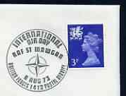 Postmark - Great Britain 1973 cover bearing illustrated cancellation for International Air Day at RAF St Mawgan (BFPS), stamps on aviation, stamps on  raf , stamps on 