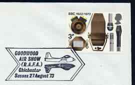 Postmark - Great Britain 1973 cover bearing illustrated cancellation for RAFA Air Display at Goodwood, stamps on , stamps on  raf , stamps on aviation