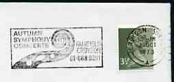 Postmark - Great Britain 1973 cover bearing illustrated slogan cancellation for Autumn Symphony Concerts at Fairfield Hall, stamps on , stamps on  stamps on music, stamps on  stamps on 