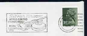 Postmark - Great Britain 1975 cover bearing illustrated slogan cancellation for Silver Broom, World Curling Championship, stamps on sport, stamps on curling, stamps on scots, stamps on scotland