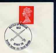Postmark - Great Britain 1970 cover bearing illustrated cancellation for Battle of Nivelle (BFPS), stamps on militaria, stamps on battles