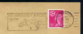 Postmark - Great Britain 1972 cover bearing illustrated slogan cancellation for Newmarket Races, stamps on , stamps on  stamps on sport, stamps on  stamps on horses, stamps on  stamps on horse racing