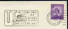 Postmark - Great Britain 1964 cover bearing illustrated slogan cancellation for International TT Races, Isle of Man, stamps on , stamps on  stamps on motorbikes, stamps on  stamps on sport