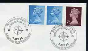 Postmark - Great Britain 1979 cover bearing illustrated cancellation for 30 Years of NATO (BFPS), stamps on nato