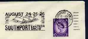 Postmark - Great Britain 1966 cover bearing illustrated slogan cancellation for Southport Flower Show, stamps on , stamps on  stamps on flowers