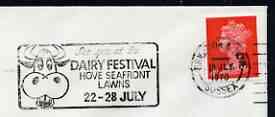 Postmark - Great Britain 1970 cover bearing illustrated slogan cancellation for Dairy Festival, Hove