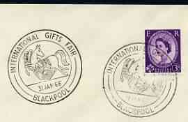 Postmark - Great Britain 1966 cover bearing illustrated cancellation for International Gifts Fair, Blackpool, stamps on horses