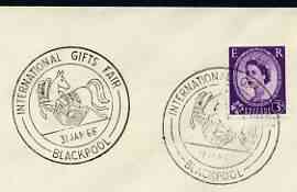 Postmark - Great Britain 1966 cover bearing illustrated cancellation for International Gifts Fair, Blackpool, stamps on horses