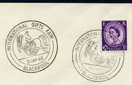 Postmark - Great Britain 1966 cover bearing illustrated cancellation for International Gifts Fair, Blackpool, stamps on , stamps on  stamps on horses