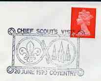 Postmark - Great Britain 1970 cover bearing illustrated cancellation for Chief Scout's Visit, Coventry, stamps on , stamps on  stamps on scouts