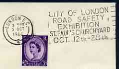 Postmark - Great Britain 1968 cover bearing slogan cancellation for City of London Road Safety Exhibition, stamps on road safety