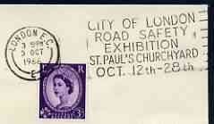 Postmark - Great Britain 1968 cover bearing slogan cancellation for City of London Road Safety Exhibition, stamps on , stamps on  stamps on road safety