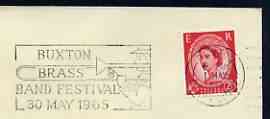 Postmark - Great Britain 1965 cover bearing illustrated slogan cancellation for Buxton Brass Band Festival, stamps on , stamps on  stamps on music