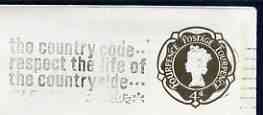 Postmark - Great Britain 1969 cover bearing slogan cancellation for For 'The Country Code .. respect the life of the Countryside', stamps on environment