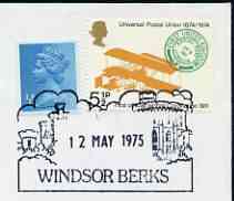 Postmark - Great Britain 1975 cover bearing illustrated cancellation for Windsor (showing the Castle), stamps on castles