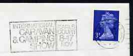 Postmark - Great Britain 1973 cover bearing slogan cancellation for International Caravan & Camping Show, Earls Court, stamps on , stamps on  stamps on camping