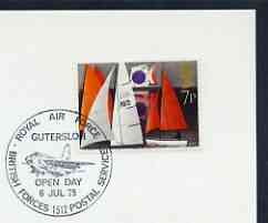 Postmark - Great Britain 1975 cover bearing illustrated cancellation for Open Day at RAF Gutersloh (BFPS), stamps on aviation, stamps on  raf , stamps on 