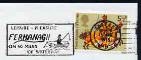 Postmark - Great Britain 1975 cover bearing illustrated slogan cancellation for Fermanagh, on 50 miles of Waterway, stamps on , stamps on  stamps on canals