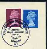 Postmark - Great Britain 1978 cover bearing illustrated cancellation for Inaugural run of Gay Gordon stage Coach, stamps on buses, stamps on transport