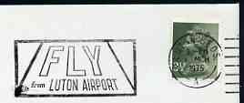 Postmark - Great Britain 1975 cover bearing illustrated slogan cancellation for Fly from Luton Airport, stamps on airports