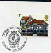 Postmark - Great Britain 1975 card bearing illustrated cancellation for Royal Naval Association, Silver Jubilee (BFPS), stamps on , stamps on  stamps on ships, stamps on  stamps on anchors