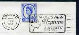 Postmark - Great Britain 1968 cover bearing illustrated slogan cancellation for Liverpools New Neptune Theatre, stamps on theatres