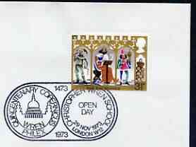 Postmark - Great Britain 1973 cover bearing illustrated cancellation for Christopher Wren School, Copernicus Quincentenary, stamps on , stamps on  stamps on architecture, stamps on  stamps on cathedrals, stamps on  stamps on personalities, stamps on  stamps on maths, stamps on  stamps on science, stamps on  stamps on copernicus, stamps on  stamps on astronomy, stamps on  stamps on 