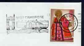 Postmark - Great Britain 1973 cover bearing illustrated slogan cancellation for Visit Cambridge, stamps on rowing
